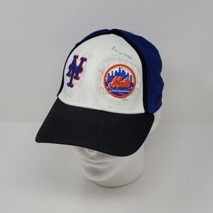 New Era New York Mets Hat Cap Size S/M Split Double Logo MLB Baseball Wool Blend